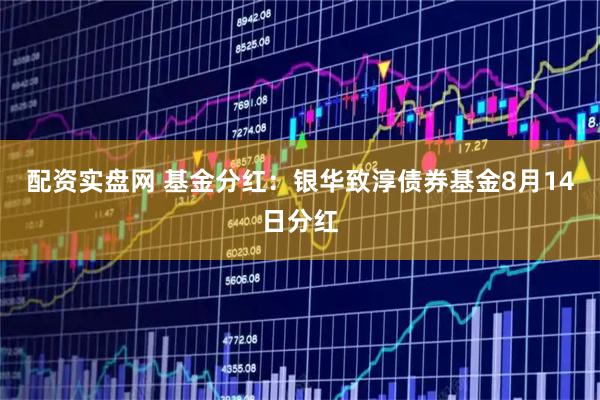 配资实盘网 基金分红：银华致淳债券基金8月14日分红